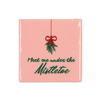 Tegeltje Mistletoe 10x10 cm Tegeltje Mistletoe 10x10 cm