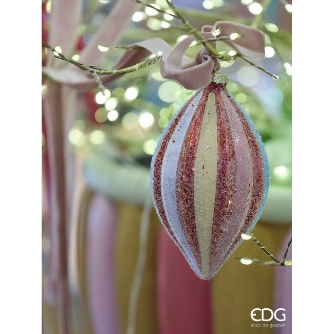 EDG Spindle Ornament Stripes –  H.14,5 x Ø8 cm