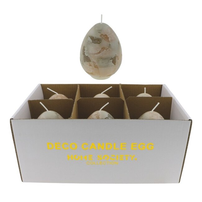 Home Society Deco Kaars Zand Marble Egg L