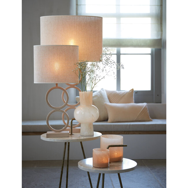 Light & Living Kap ovaal recht smal 30-15-25 cm BRESKA parel wit