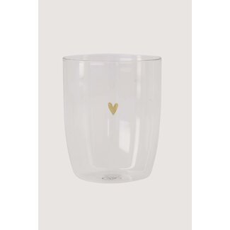 Zusss Drinkglas hartje transparant