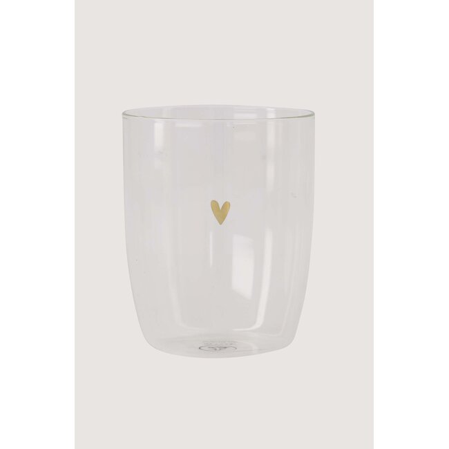 Zusss Drinkglas hartje transparant