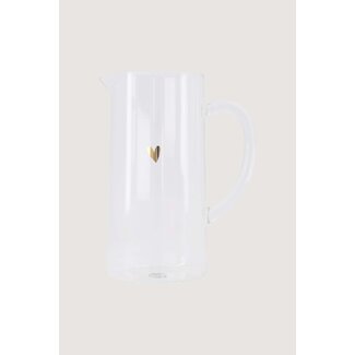Zusss Waterkan glas hartje
