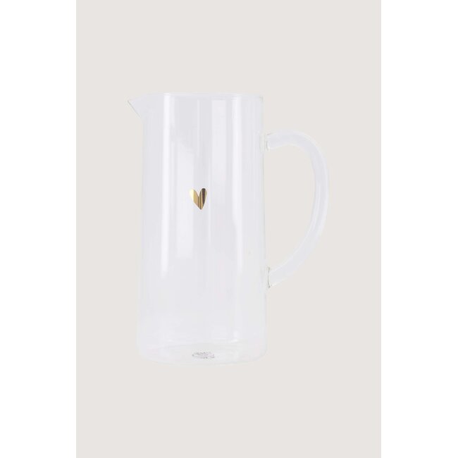 Zusss Waterkan glas hartje