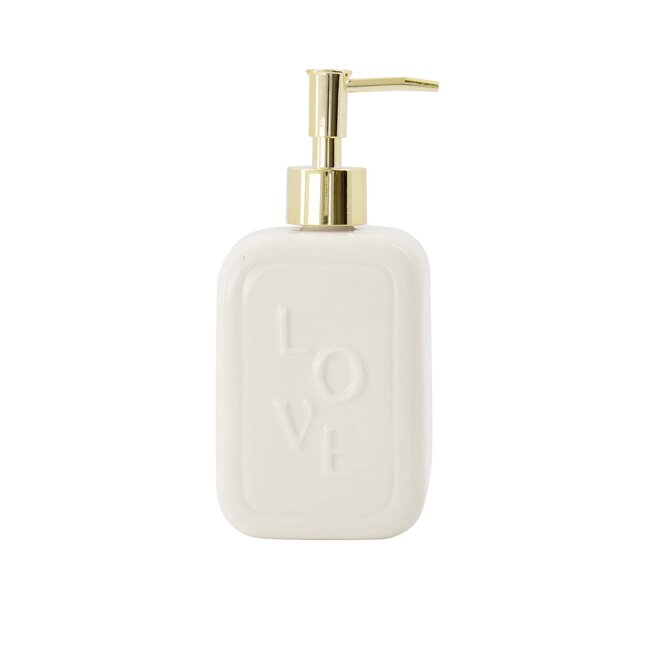 Zusss Zeeppomp keramiek love wit/goud