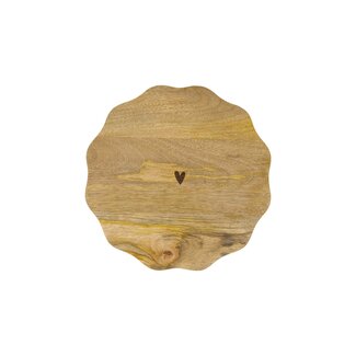 Zusss Taartplateau hout hartje naturel