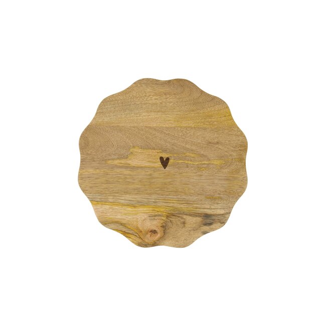 Zusss Taartplateau hout hartje naturel