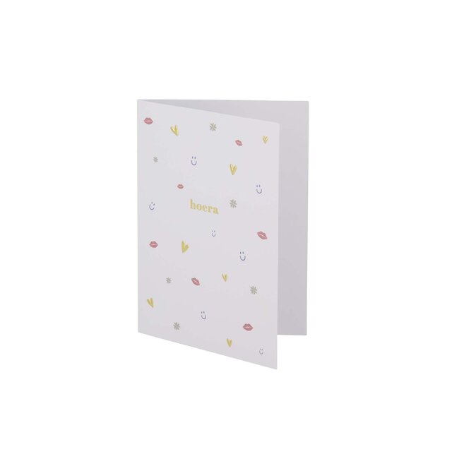 Zusss Wenskaart hoera multicolor