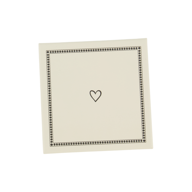 Zusss Set van 6 onderzetters zand/antracietgrijs