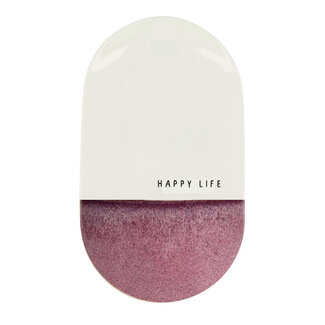Zusss Serveerschaal happy life wit/burgundy