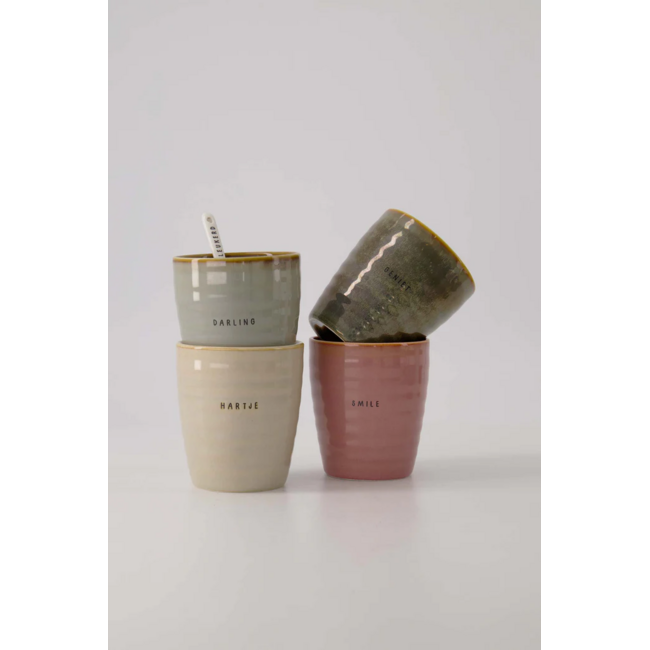 Zusss Koffiemok smile burgundy