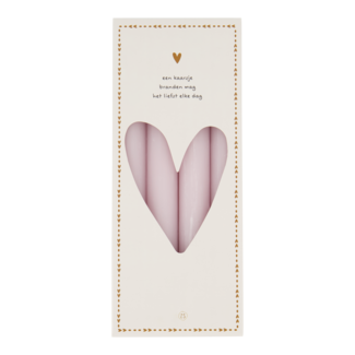 Zusss Set van 4 rustieke kaarsen 20cm zand