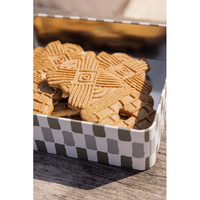 Zusss Koekblik hartje rood/grijs/groen