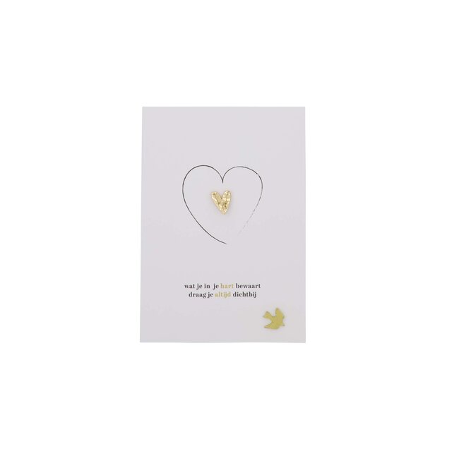 Zusss Kaartenstandaard magneet vogeltje goud