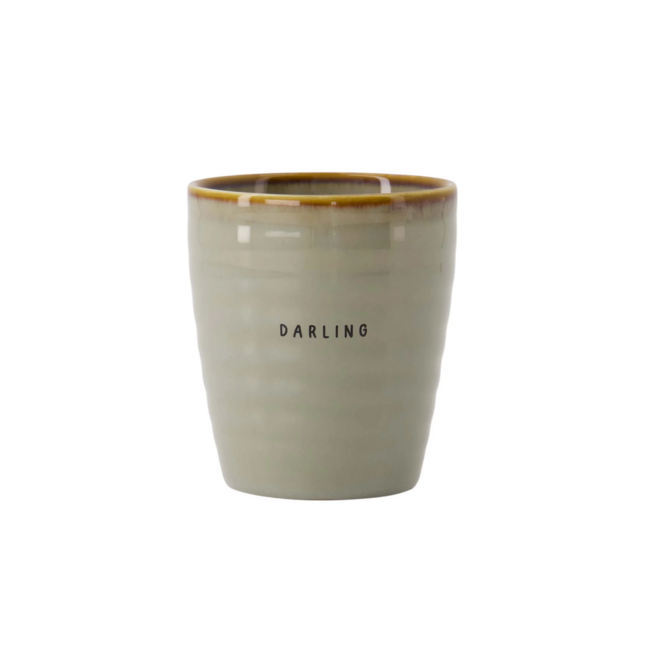 Zusss Koffiemok darling grijsblauw