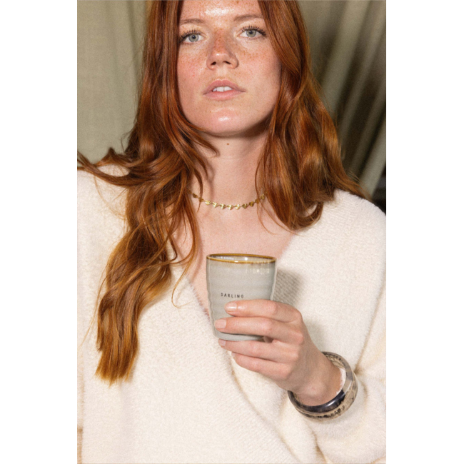 Zusss Koffiemok darling grijsblauw