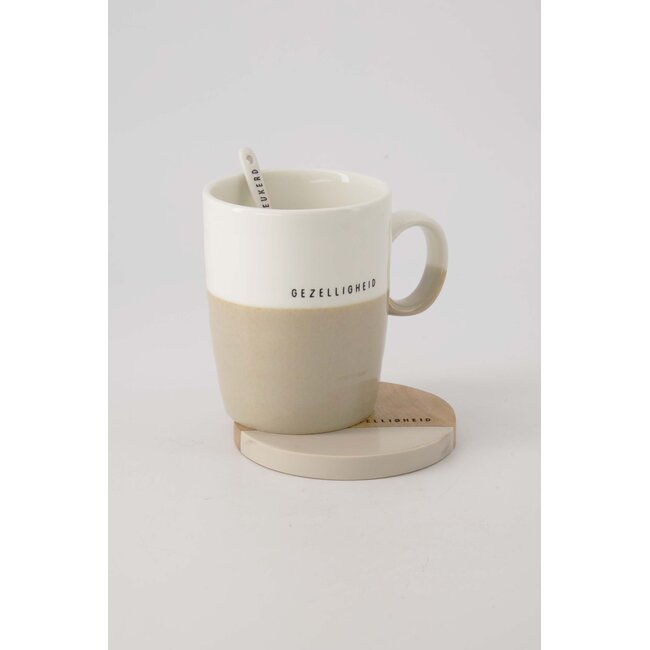 Zusss Theemok gezelligheid wit/zand