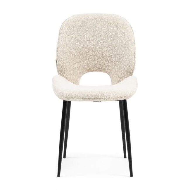 Riviera Maison Mr. Beekman Dining Chair, bouclé, white sand