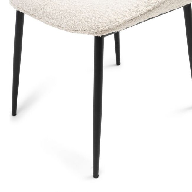 Riviera Maison Mr. Beekman Dining Chair, bouclé, white sand