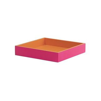 Spa Tray S Square 2 tone Pink Orange