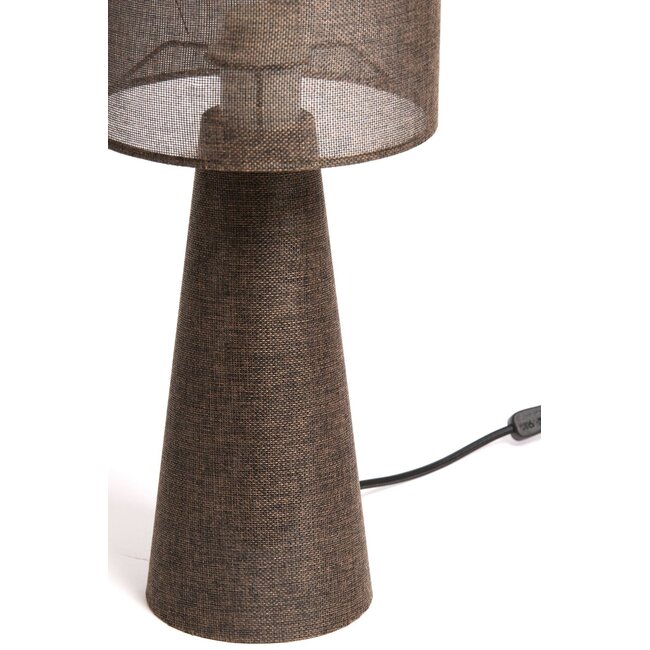Light & Living Tafellamp Ø20x58 cm MICKY linnen bruin
