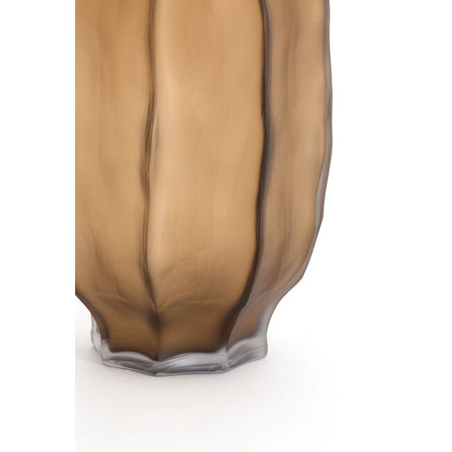 Light & Living Vaas Ø20,5x38 cm TEJEDA glas mat donker bruin