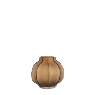 Light & Living Vaas Ø27x26 cm TEJEDA glas mat donker bruin