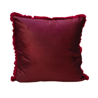 Colmore Cushion w/fringe purple/fuchsia velvet VI/CO 45x45