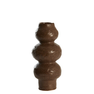 Light & Living Vaas Deco Ø15X33,5 cm ROGANO keramiek donker bruin