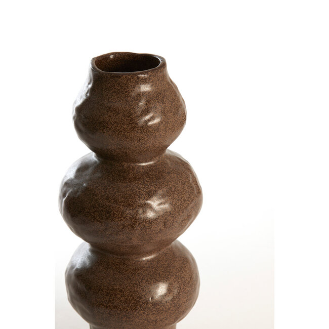 Light & Living Vaas Deco Ø15X33,5 cm ROGANO keramiek donker bruin