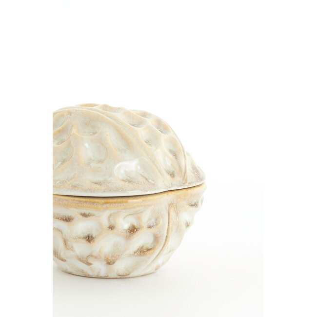Light & Living Deco Box 14X12X11 Cm Walnoot keramiek zand