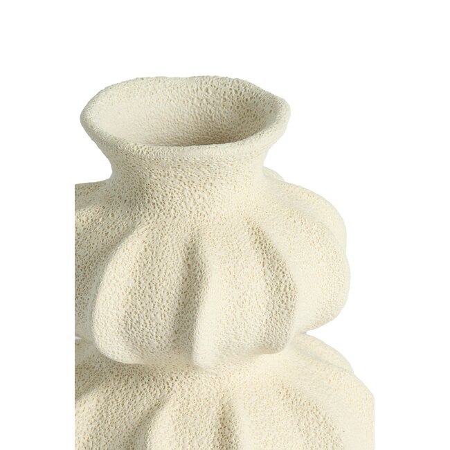 Light & Living Vaas deco Ø17x18,5 cm SPOTORNO keramiek mat crème