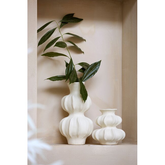 Light & Living Vaas deco Ø17x18,5 cm SPOTORNO keramiek mat crème