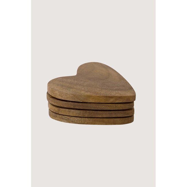 Zusss Set van 4 onderzetters hart