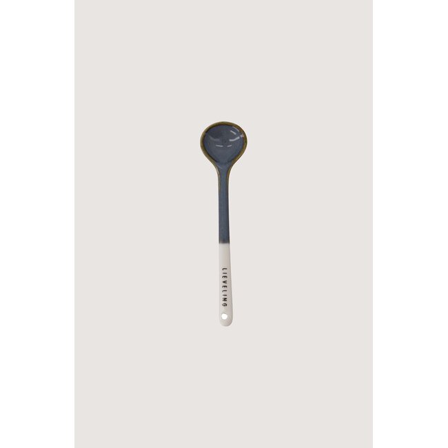 Zusss Lepeltje keramiek lieveling wit / blauw