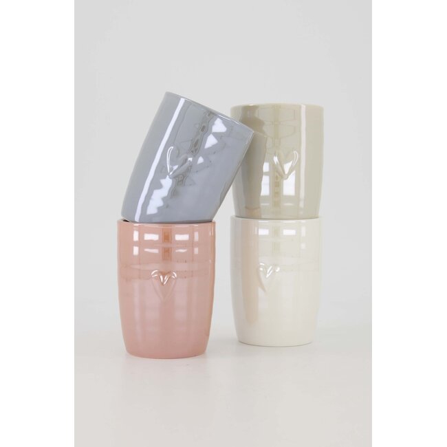 Zusss Koffiemok parelmoer hartje zand