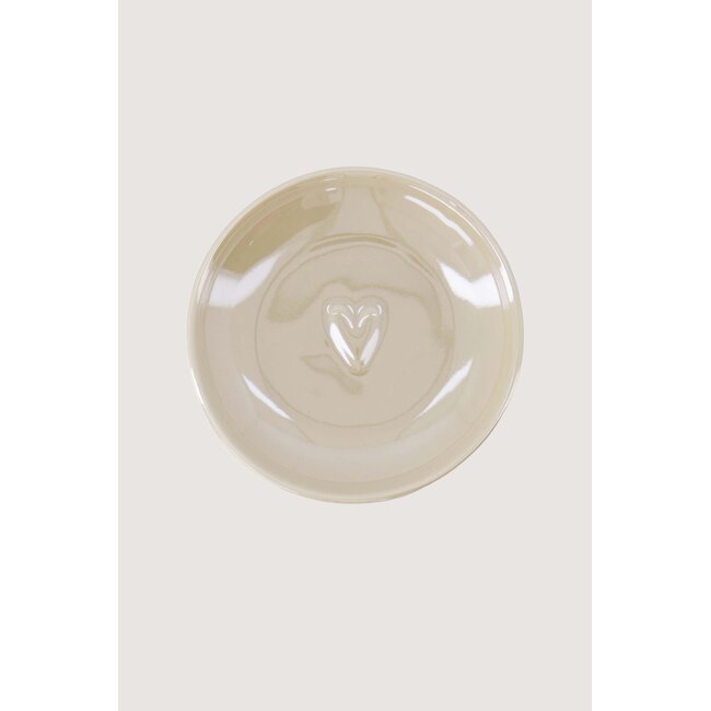 Zusss Dipschaaltje parelmoer hartje zand