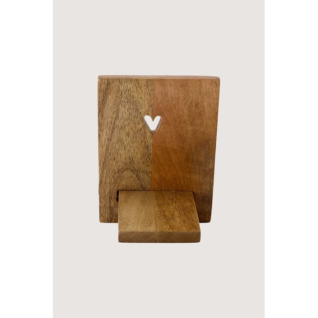 Zusss Boekenstandaard hout hartje