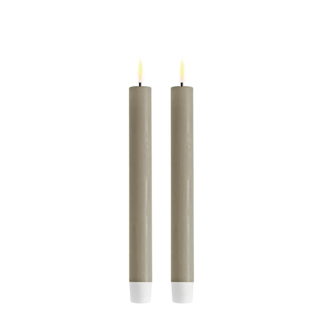 Deluxe Homeart Sand LED Dinner Candle 2 stuks Ø9.2,2 x 24 cm
