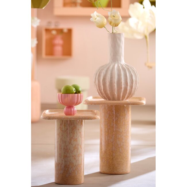 Light & Living Vaas deco Ø34x50 cm SENAGO keramiek crème