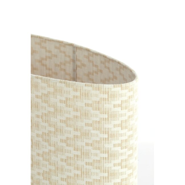 Light & Living Kap ovaal recht smal laag 58-24-27 Cm Jinx White