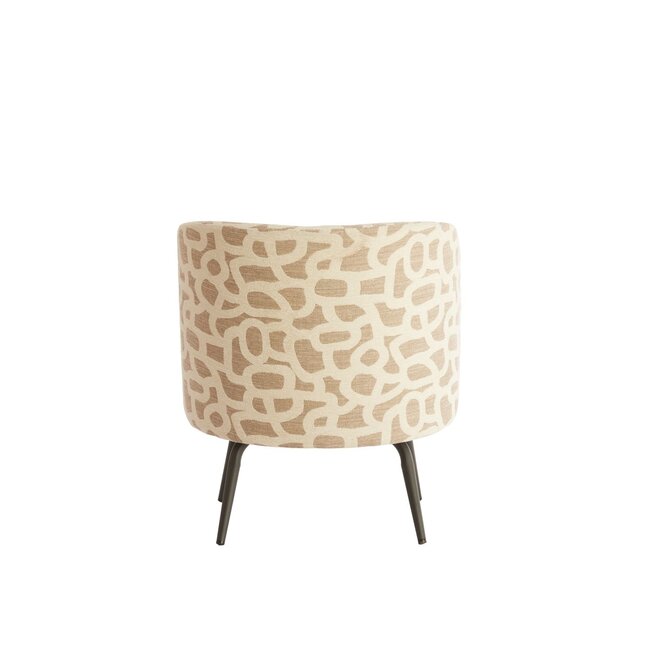 Light & Living Stoel 68X67X72 cm Dieyda Taupe+Beige-Matt Black