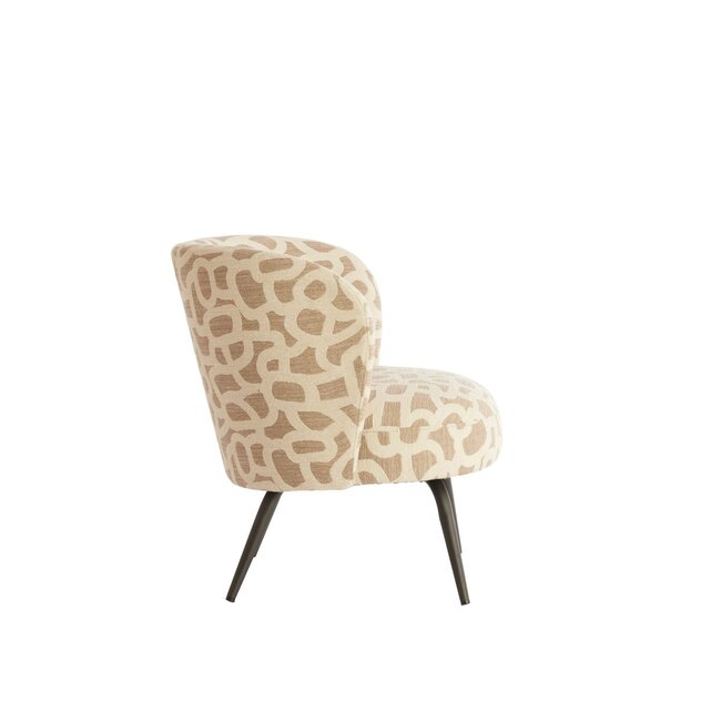 Light & Living Stoel 68X67X72 cm Dieyda Taupe+Beige-Matt Black