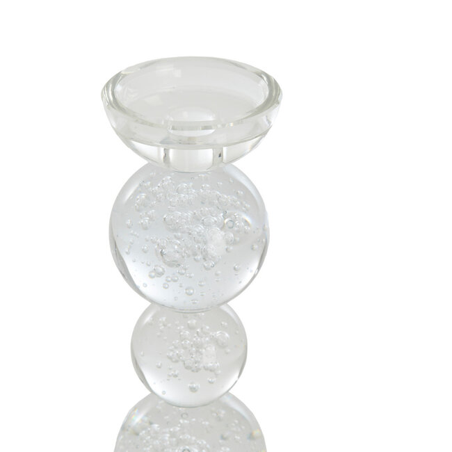 Light & Living Kaarsenhouder Ø9,5x34 cm ITINGA glas bubbel helder