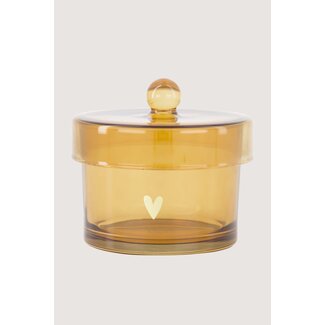 Zusss Bewaarpot glas met deksel hartje