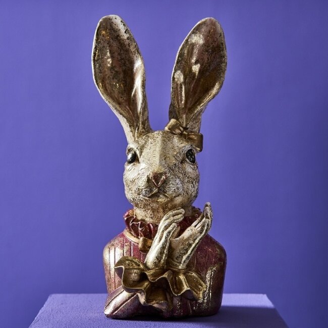 Haasje Hannilein – Roze/Crème/Goud – 23,5 cm