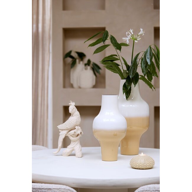 Light & Living Vaas deco Ø22,5x41,5 cm SINDO crème+beige