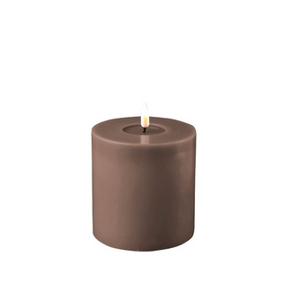 Deluxe Homeart Mocca Real Flame LED Candle Ø10x10cm