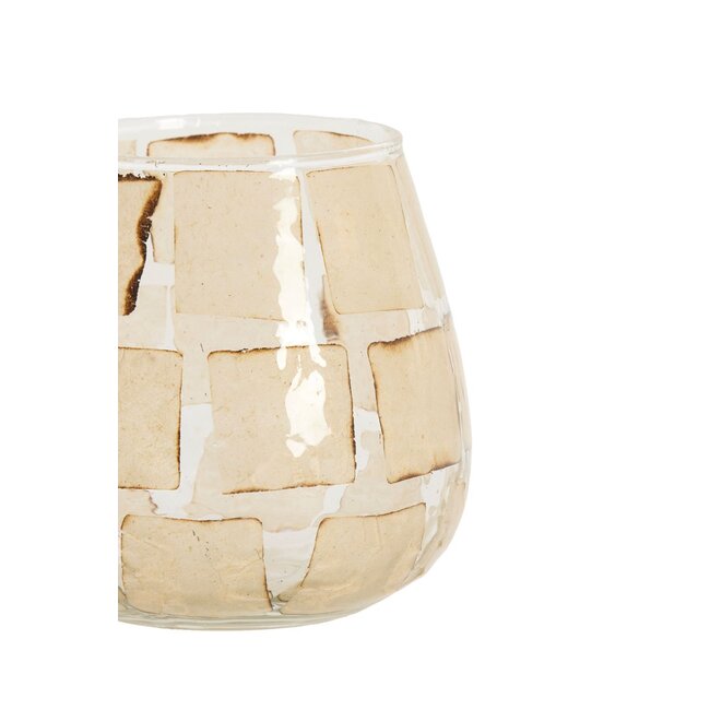 Light & Living Theelicht Ø11x11 cm KUALA glas transparant + zand