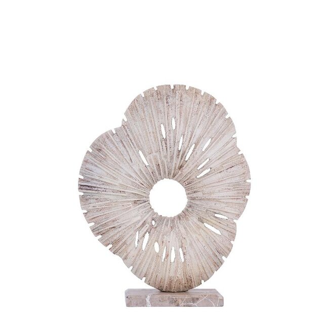 PTMD Vija Beige casted alu organic open statue S